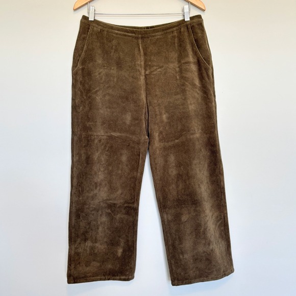 LL Bean Women's Size Large Petite Perfect Fit Pull On Corduroy Pants Loungewear - Picture 2 of 8